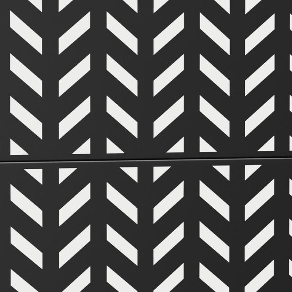 HomeRoots 72" Black Steel Three-Panel Room Divider - Modern Industrial Screen for Stylish Space Separation & Privacy 562819