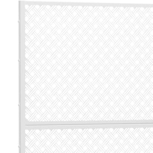 HomeRoots 72" Stylish White Steel Three-Panel Room Divider Screen for Modern Privacy & Versatile Spaces 562824