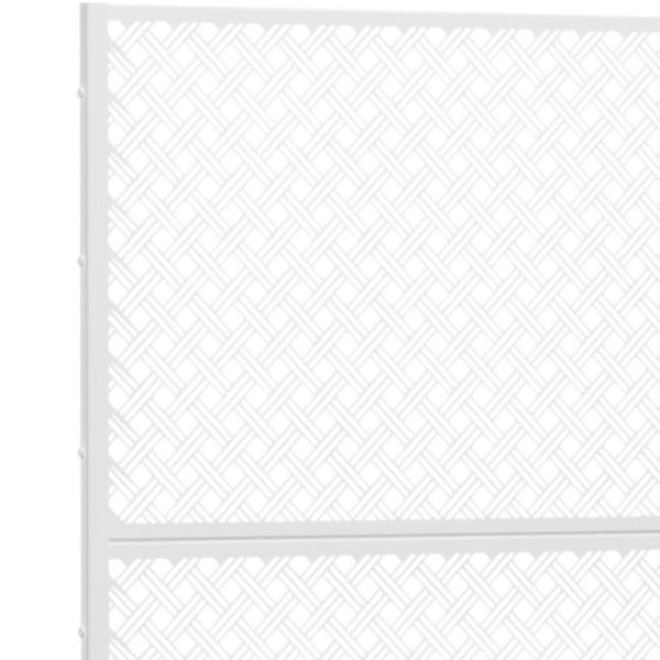 HomeRoots 72" Stylish White Steel Three-Panel Room Divider Screen for Modern Privacy & Versatile Spaces 562824