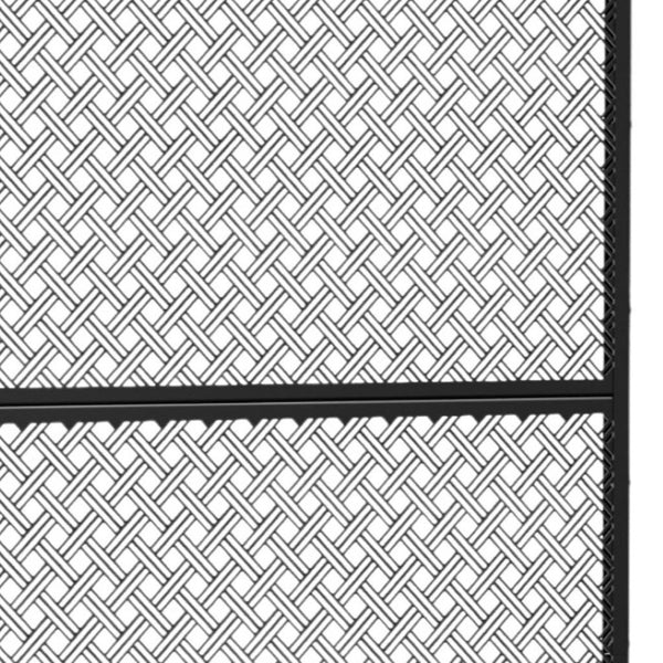 HomeRoots 72" Black Steel Three-Panel Room Divider Screen for Modern Privacy & Stylish Space Solutions 562825