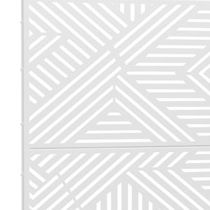 HomeRoots 72" White Steel Three-Panel Room Divider - Modern Privacy Screen for Home, Office, and Studio Use 562829