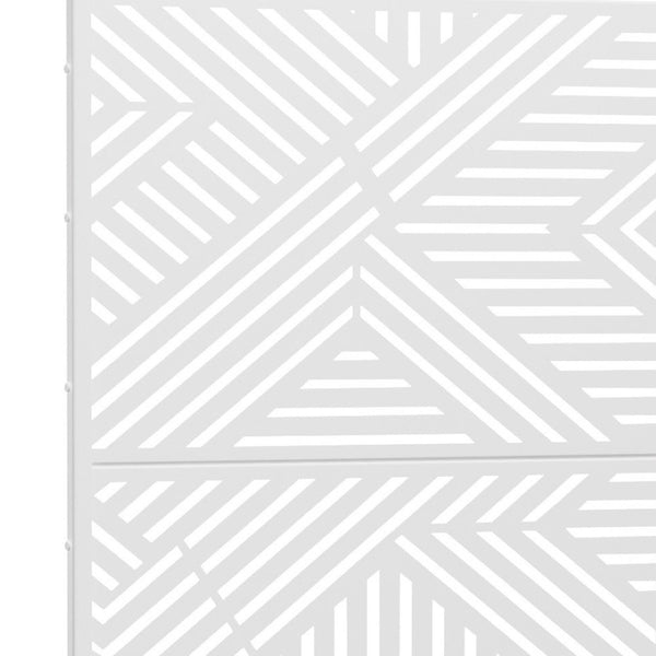 HomeRoots 72" White Steel Three-Panel Room Divider - Modern Privacy Screen for Home, Office, and Studio Use 562829