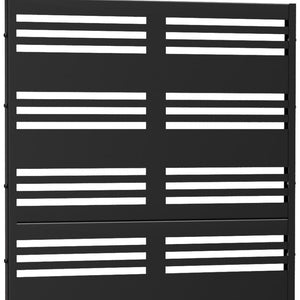 HomeRoots 72" Modern Black Steel Three-Panel Room Divider Screen - Stylish Privacy Solution for Any Space 562833