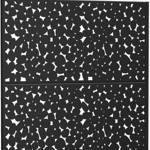 HomeRoots 72" Black Steel Three-Panel Room Divider Screen - Modern Industrial Privacy Solution for Any Space 562845