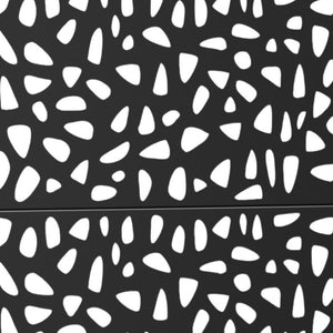 HomeRoots 72" Black Steel Three-Panel Room Divider - Modern Industrial Privacy Screen for Stylish Spaces 562847