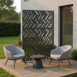 HomeRoots 72" Black Steel Three-Panel Room Divider – Modern, Versatile, and Light-Permeable Design for Any Space 562850