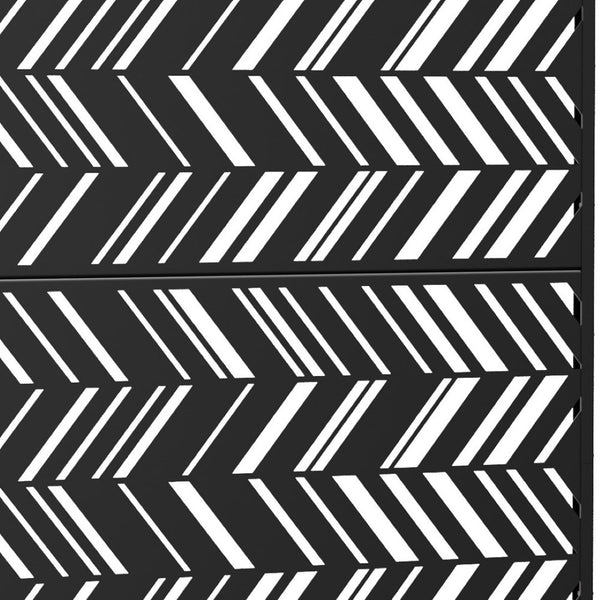 HomeRoots 72" Black Steel Three-Panel Room Divider – Modern, Versatile, and Light-Permeable Design for Any Space 562850