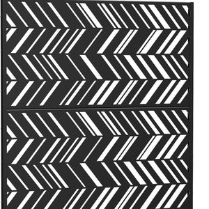 HomeRoots 72" Black Steel Three-Panel Room Divider – Modern, Versatile, and Light-Permeable Design for Any Space 562850