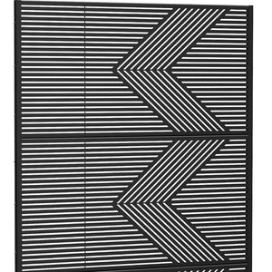 HomeRoots 72" Black Steel Three-Panel Room Divider – Stylish Privacy Screen for Modern Interiors & Versatile Use 562852