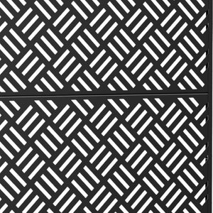 HomeRoots 72" Black Steel Three-Panel Room Divider - Stylish, Durable Privacy Screen for Modern Spaces & Offices 562854