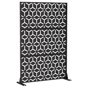 HomeRoots 72" Black Steel Three-Panel Room Divider – Stylish & Versatile Privacy Screen for Any Space 562856