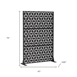 HomeRoots 72" Black Steel Three-Panel Room Divider – Stylish & Versatile Privacy Screen for Any Space 562856