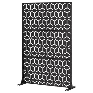 HomeRoots 72" Black Steel Three-Panel Room Divider – Stylish & Versatile Privacy Screen for Any Space 562856
