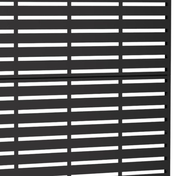 HomeRoots 72" Black Steel Three-Panel Room Divider - Modern Privacy Screen for Stylish Indoor & Outdoor Spaces 562859