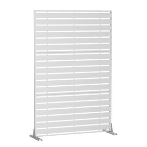 HomeRoots 72" White Steel Three-Panel Room Divider Screen for Modern Privacy & Stylish Space Separation 562861