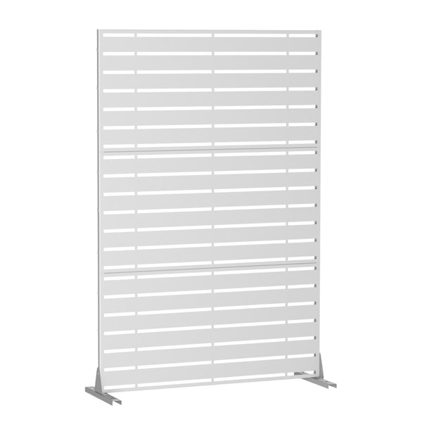 HomeRoots 72" White Steel Three-Panel Room Divider Screen for Modern Privacy & Stylish Space Separation 562861