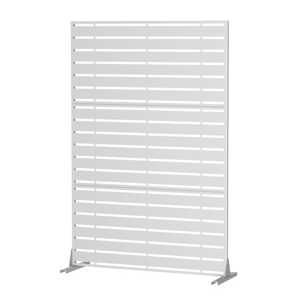 HomeRoots 72" White Steel Three-Panel Room Divider Screen for Modern Privacy & Stylish Space Separation 562861