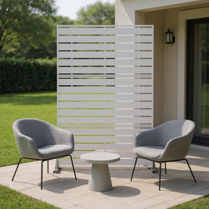 HomeRoots 72" White Steel Three-Panel Room Divider Screen for Modern Privacy & Stylish Space Separation 562861