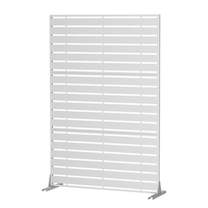 HomeRoots 72" White Steel Three-Panel Room Divider Screen for Modern Privacy & Stylish Space Separation 562861