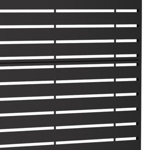 HomeRoots 72" Black Steel Three Panel Screen - Modern Room Divider for Privacy and Style in Any Space 562862