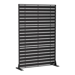 HomeRoots 72" Black Steel Three Panel Screen - Modern Room Divider for Privacy and Style in Any Space 562862