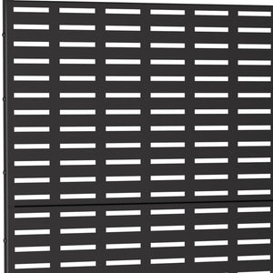 HomeRoots 72" Black Steel Three-Panel Room Divider - Modern Industrial Design for Stylish Space Zoning 562864