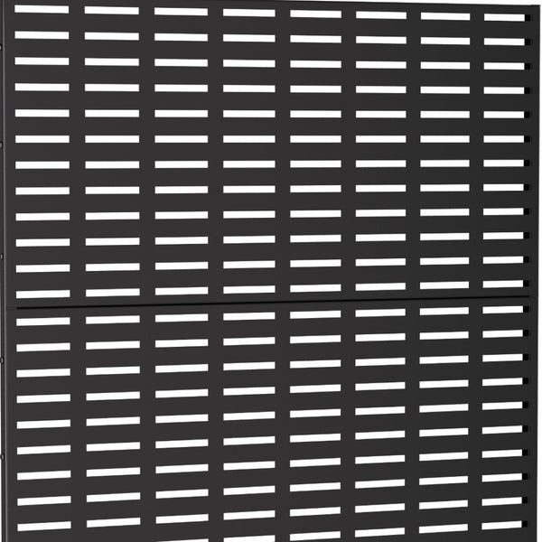 HomeRoots 72" Black Steel Three-Panel Room Divider - Modern Industrial Design for Stylish Space Zoning 562864