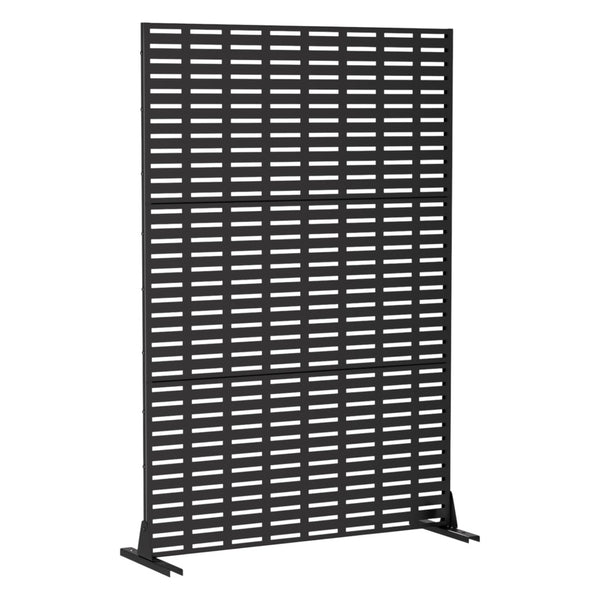 HomeRoots 72" Black Steel Three-Panel Room Divider - Modern Industrial Design for Stylish Space Zoning 562864
