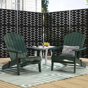 HomeRoots 72" Black Steel Three-Panel Room Divider - Modern Privacy Screen with Translucent Panels & Versatile Design 562868
