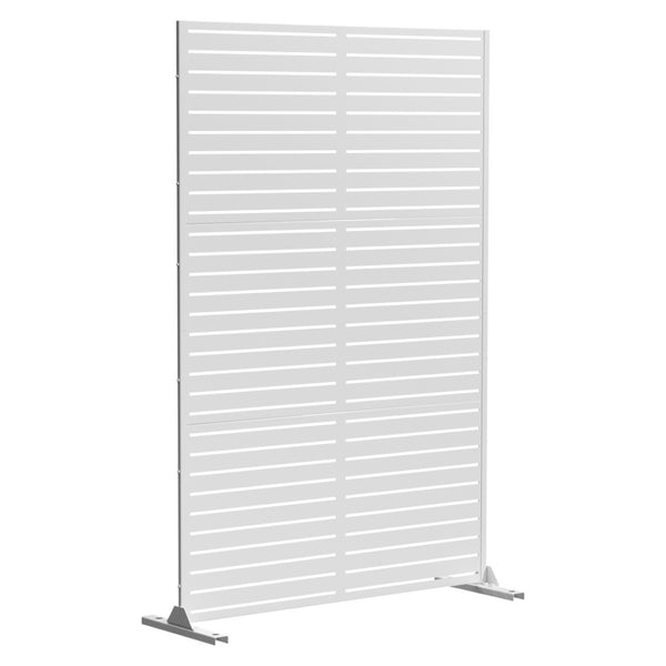 HomeRoots 72" White Steel Three-Panel Screen Divider - Elegant Privacy Solution for Modern Spaces & Events 562880