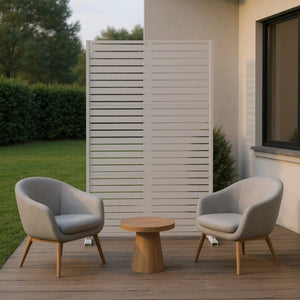 HomeRoots 72" White Steel Three-Panel Screen Divider - Elegant Privacy Solution for Modern Spaces & Events 562880