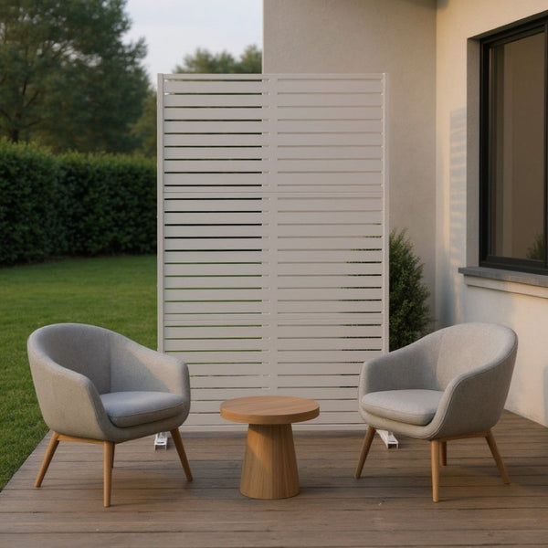 HomeRoots 72" White Steel Three-Panel Screen Divider - Elegant Privacy Solution for Modern Spaces & Events 562880
