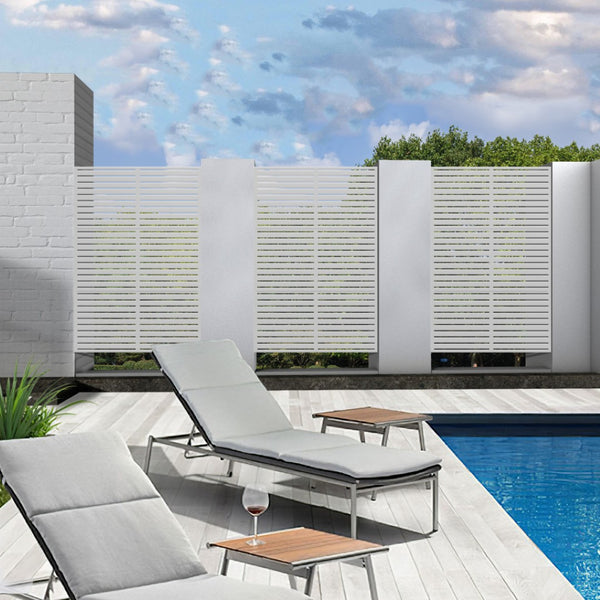 HomeRoots 72" White Steel Three-Panel Screen Divider - Elegant Privacy Solution for Modern Spaces & Events 562880