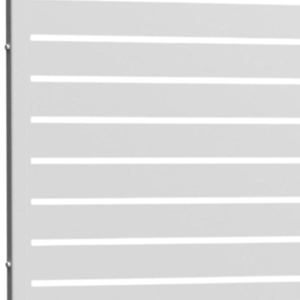 HomeRoots 72" White Steel Three-Panel Screen Divider - Elegant Privacy Solution for Modern Spaces & Events 562880