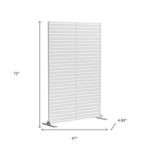 HomeRoots 72" White Steel Three-Panel Screen Divider - Elegant Privacy Solution for Modern Spaces & Events 562880