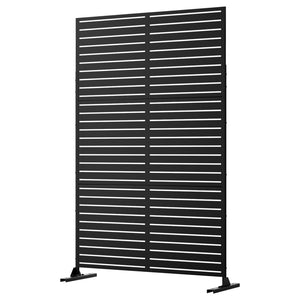 HomeRoots 72" Black Steel Three-Panel Screen Divider – Stylish Privacy Solution for Home & Outdoor Spaces 562882