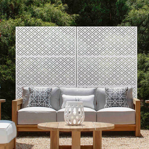HomeRoots 72" Modern White Steel Three-Panel Room Divider - Stylish Privacy Screen for Indoor & Outdoor Spaces 562884