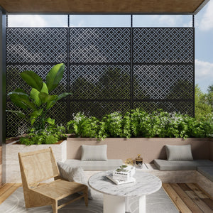 HomeRoots 72" Black Steel Three-Panel Divider Screen for Modern Privacy, Stylish Space Definition & Durability 562885