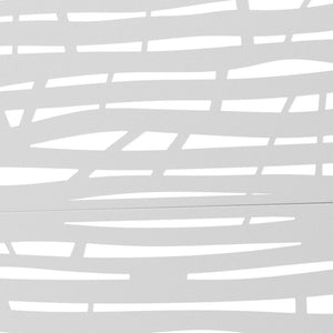 HomeRoots 72" White Steel Three-Panel Room Divider – Modern Privacy Screen for Versatile Indoor & Outdoor Use 562887