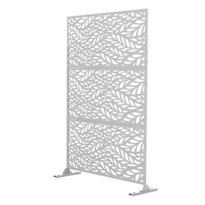 HomeRoots 72" White Steel Three-Panel Screen Divider - Modern Privacy Solution for Stylish Room Layouts & Decor 562890