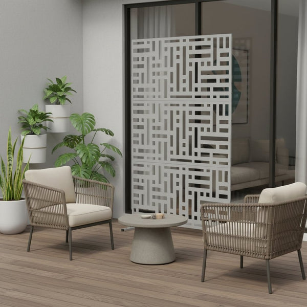 HomeRoots 72" Elegant Steel Three-Panel Room Divider - Modern Privacy Screen for Home & Events, White Finish 562891