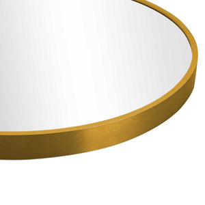 HomeRoots 39" Gold Arch Metal Framed Bathroom Vanity Mirror - Elegant Design, Durable Quality, Versatile Decor Accent 562894