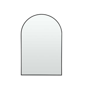 HomeRoots 39" Black Arch Metal Framed Vanity Mirror - Modern Design for Bathrooms, Entryways & Bedrooms 562896