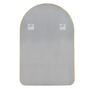 Homeroots 39" Gold Arch Metal Framed Bathroom Vanity Mirror  Glass 562897