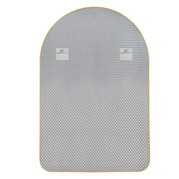 Homeroots 39" Gold Arch Metal Framed Bathroom Vanity Mirror  Glass 562897