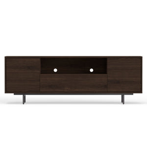 English Elm Adeline Walnut Laminate Tv Console with Push Open Cabinets for Living Room B050P474846