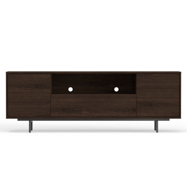 English Elm Adeline Walnut Laminate Tv Console with Push Open Cabinets for Living Room B050P474846