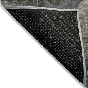 Homeroots 3' X 5' Brown Beige And Ivory Abstract Washable Non Skid Indoor Outdoor Area Rug Brown Polyester 562911