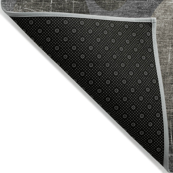 Homeroots 3' X 5' Brown Beige And Ivory Abstract Washable Non Skid Indoor Outdoor Area Rug Brown Polyester 562911