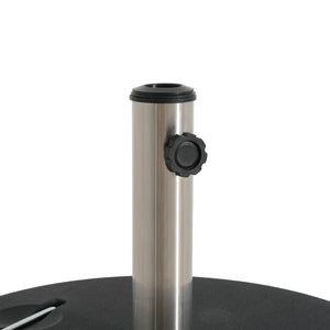 English Elm Wheelie Concrete Filled Resin Patio Umbrella Base with Rolling Wheels for Outdoor Use N775P407231B
